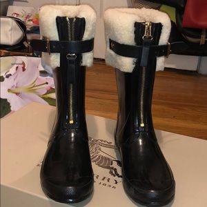 Burberry rain boots